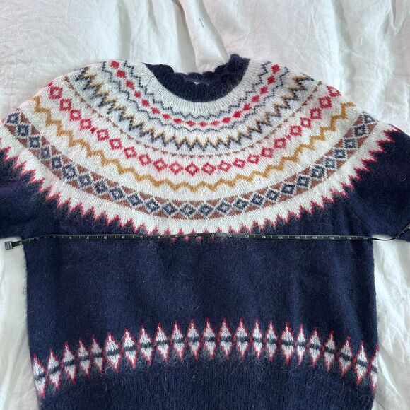 Doen Harvest Fair Isle Mohair Merino Wool Blend Sweater - Picture 7 of 12